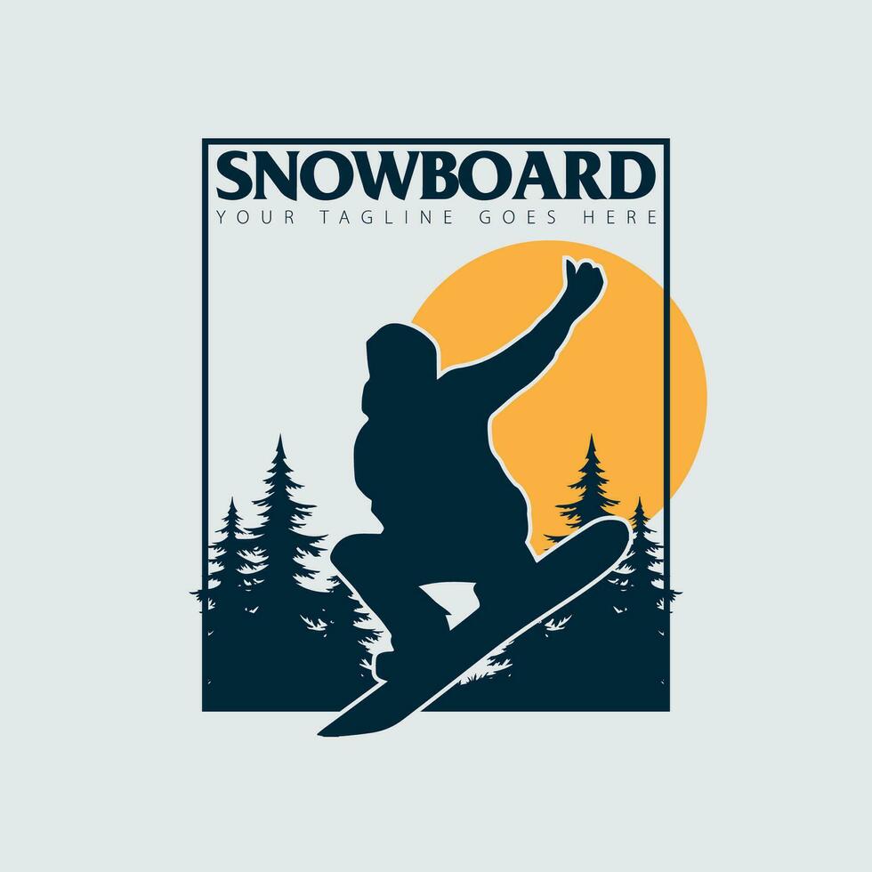 snowboard logo vecteur