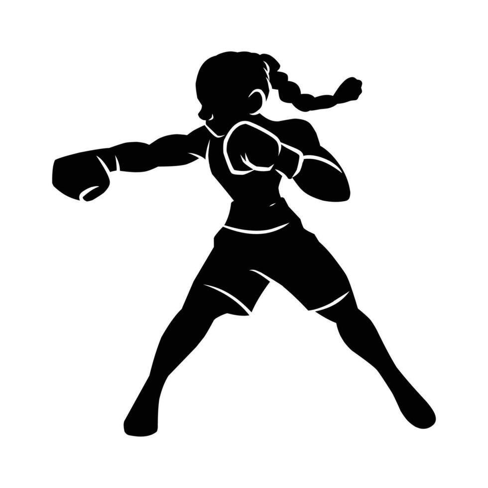 boxeur silhouette main dessin. graphique les atouts dans le forme de ombres de boxe joueurs cette pouvez être utilisé pour Contexte dessins vecteur