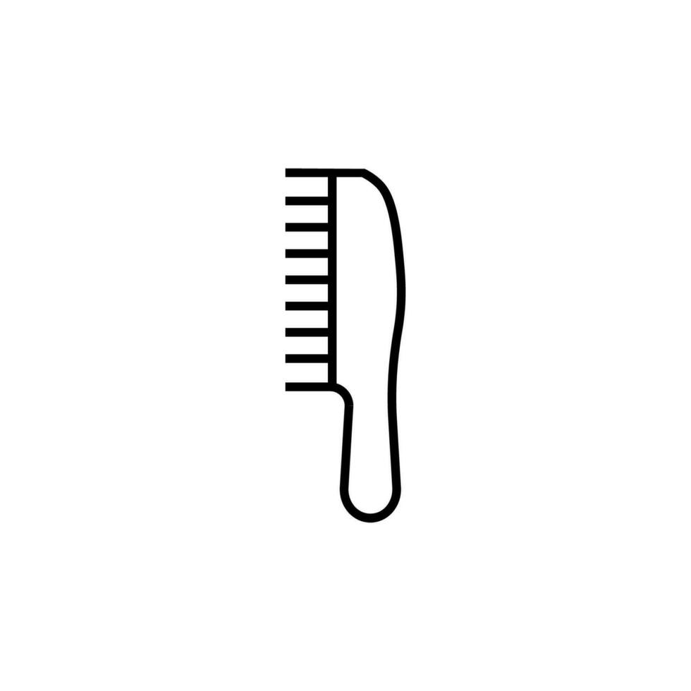 brosse à cheveux vecteur symbole pour magasins et magasins. parfait pour la toile des sites, livres, magasins, magasins. modifiable accident vasculaire cérébral dans minimaliste contour style