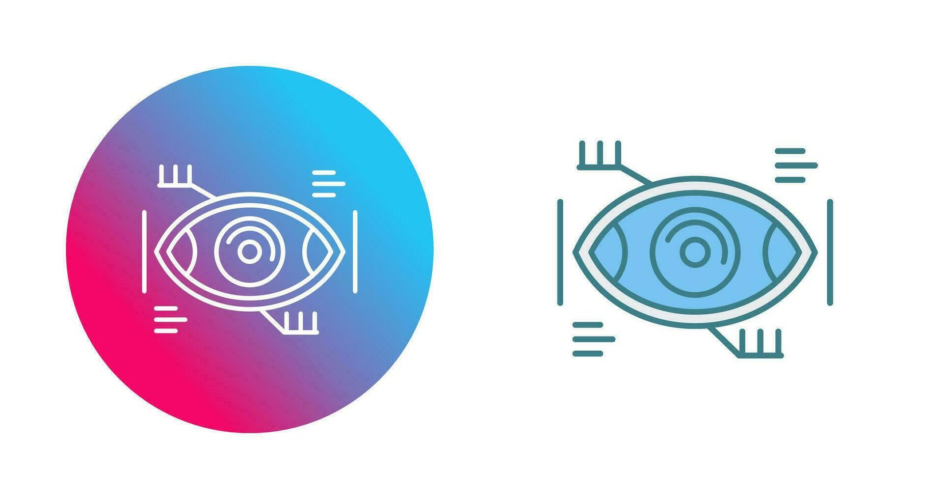 icône de vecteur de reconnaissance des yeux