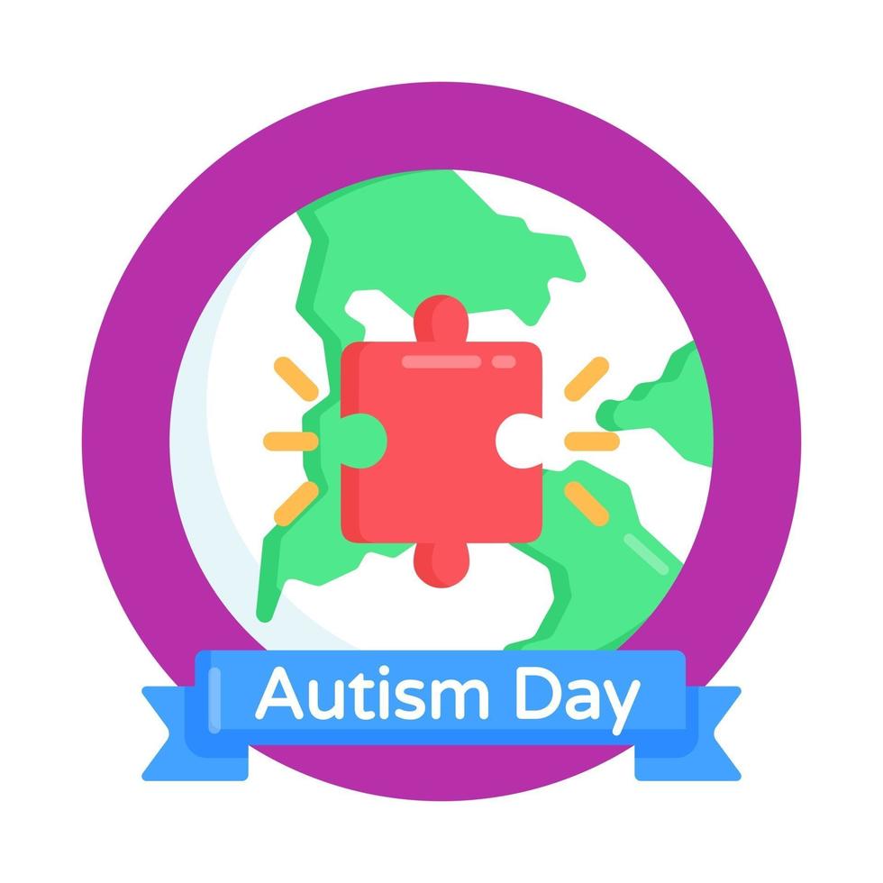 journée mondiale de l'autisme vecteur