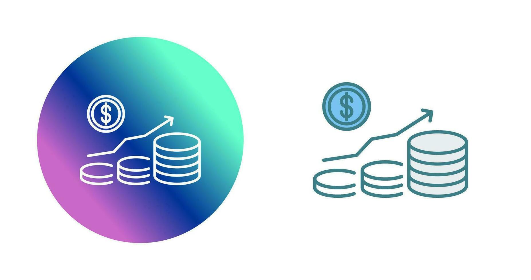 icône de vecteur de croissance de l'argent