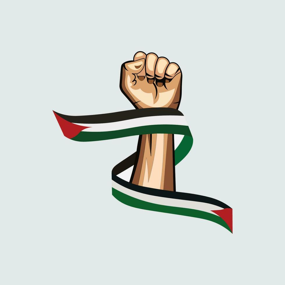 international journée de solidarité avec le palestinien gens vecteur