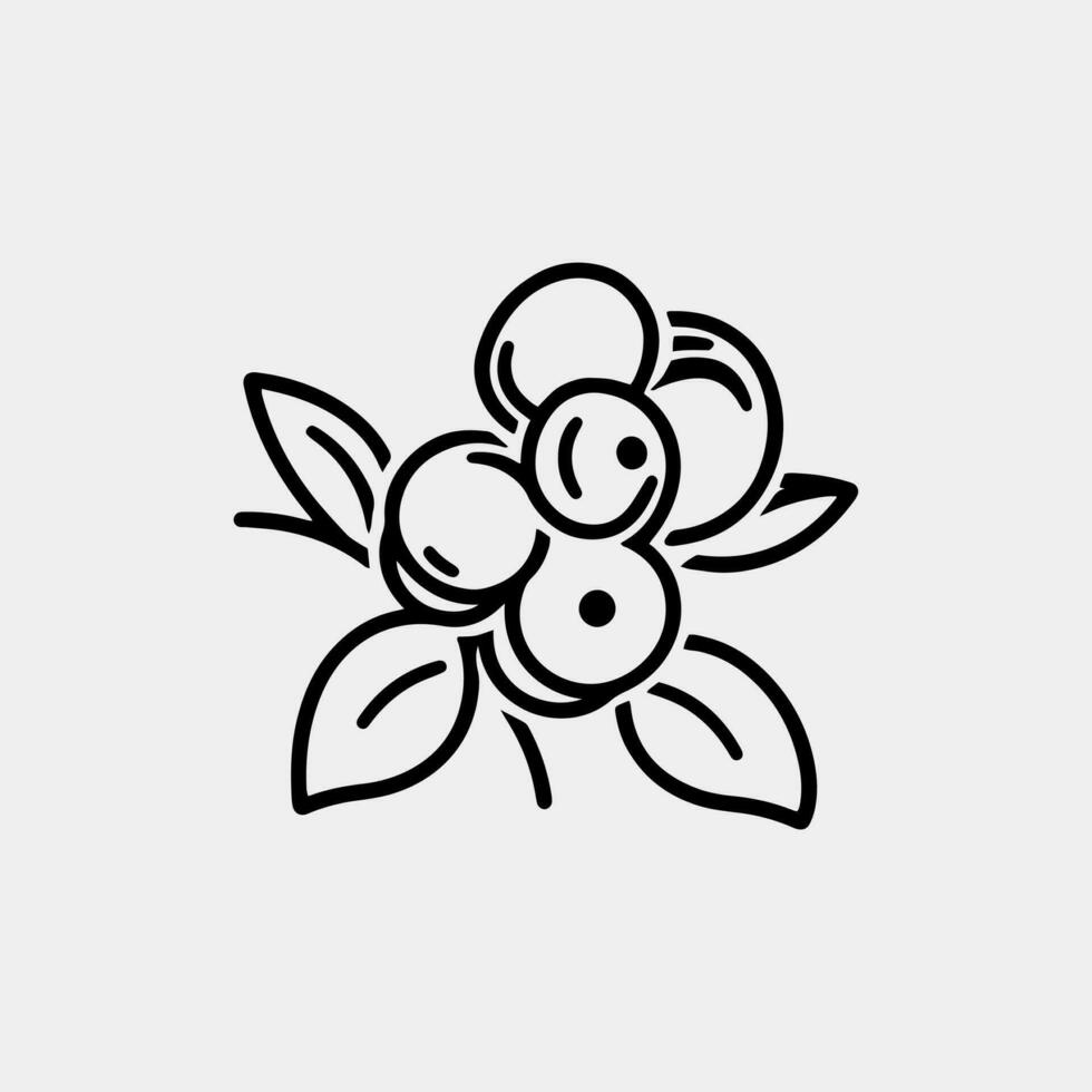 fleur dans griffonnage icône vecteur isolé sur blanc Contexte
