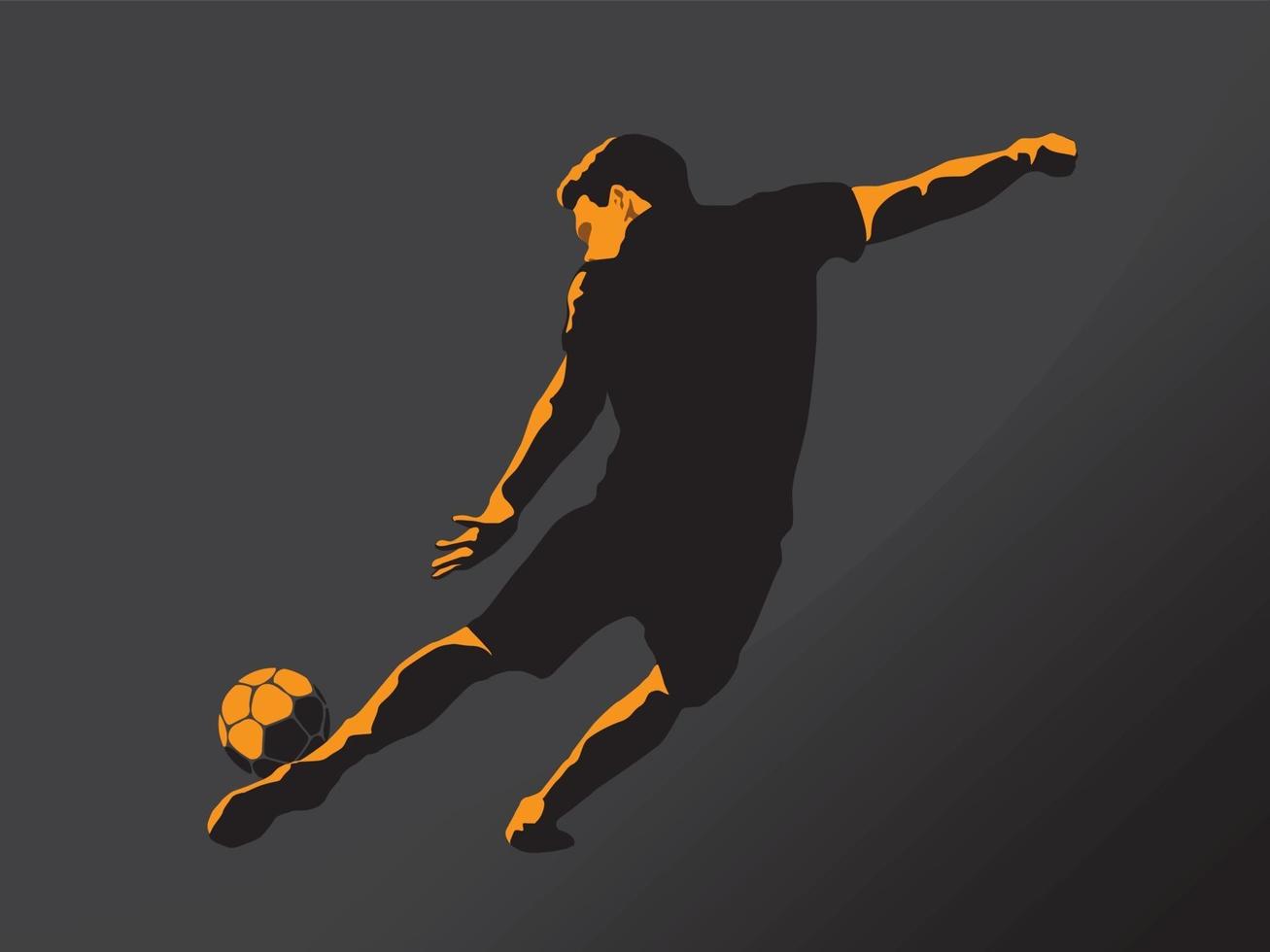 joueur de football sur le vecteur graphique d'illustration