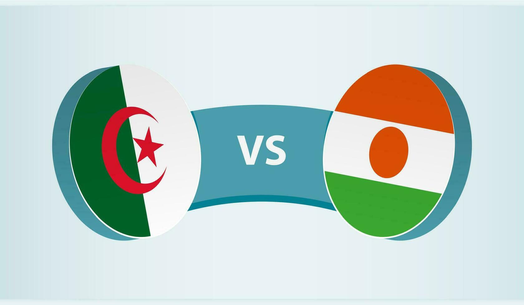 Algérie contre Niger, équipe des sports compétition concept. vecteur