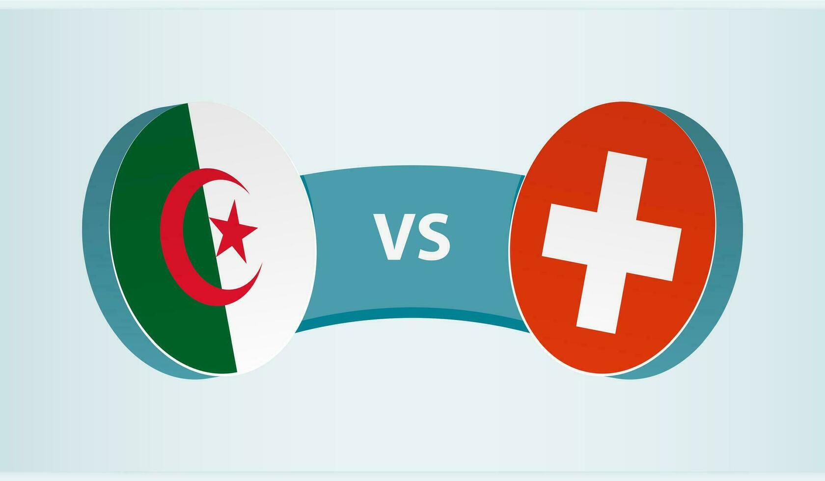 Algérie contre Suisse, équipe des sports compétition concept. vecteur