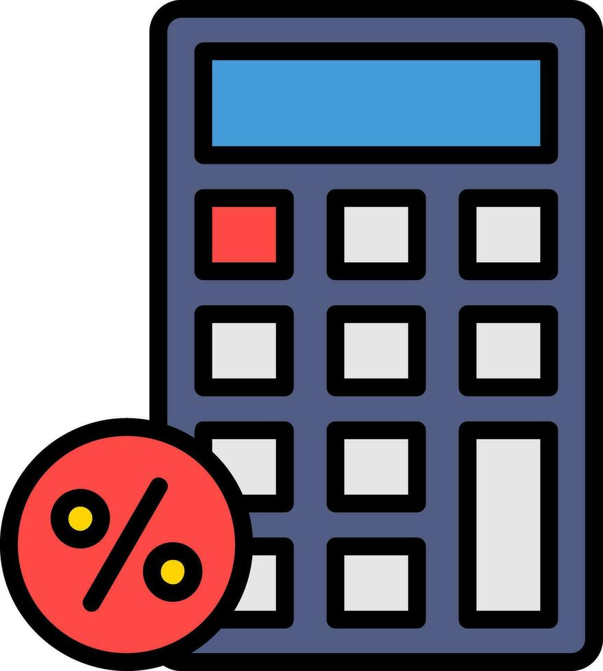 remise calculatrice vecteur icône conception