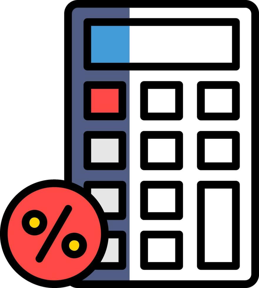 remise calculatrice vecteur icône conception