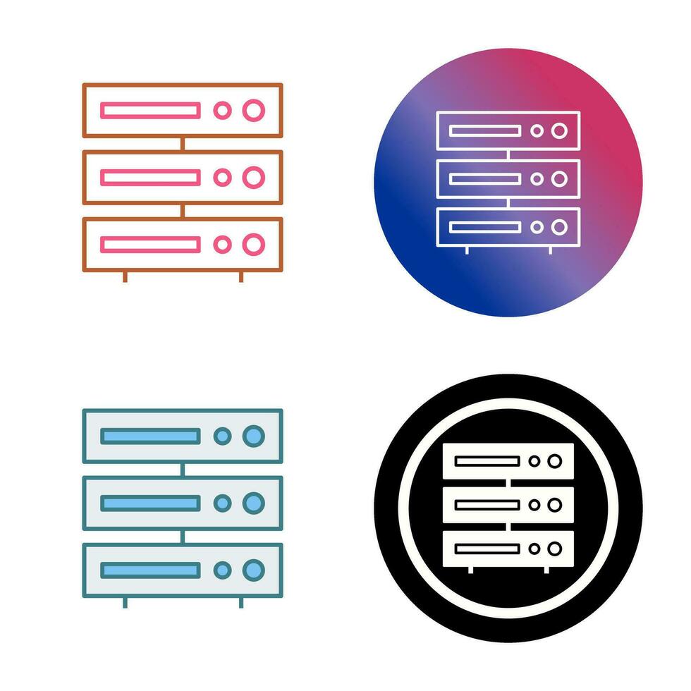 icône de vecteur de serveur unique