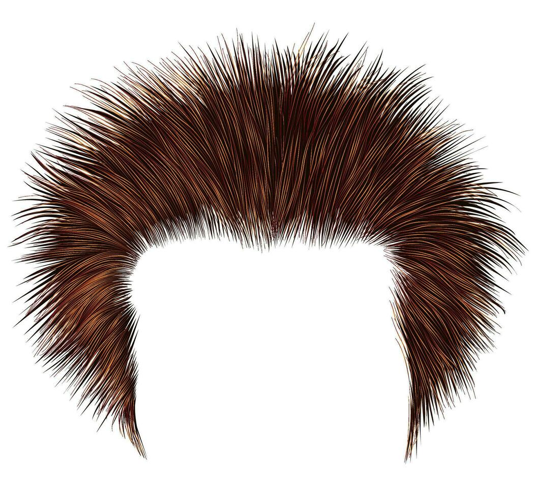 branché hirsute homme Cheveux rouge couleur.beauté style.haut cheveux coiffant . vecteur