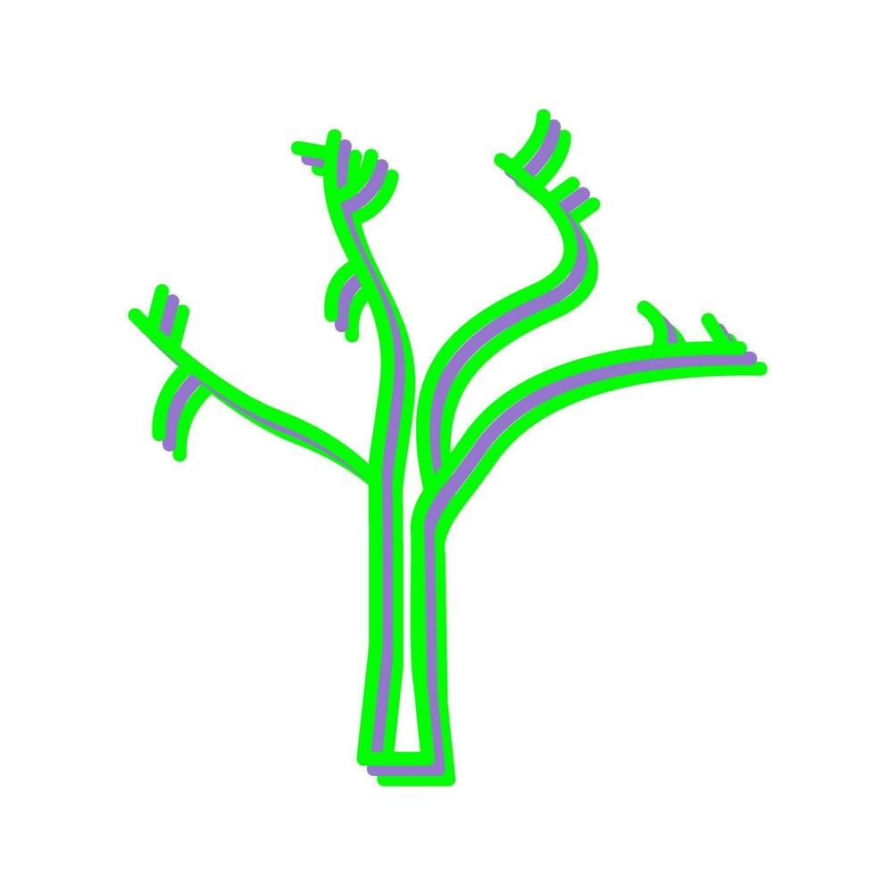 arbre sans icône de vecteur de feuilles