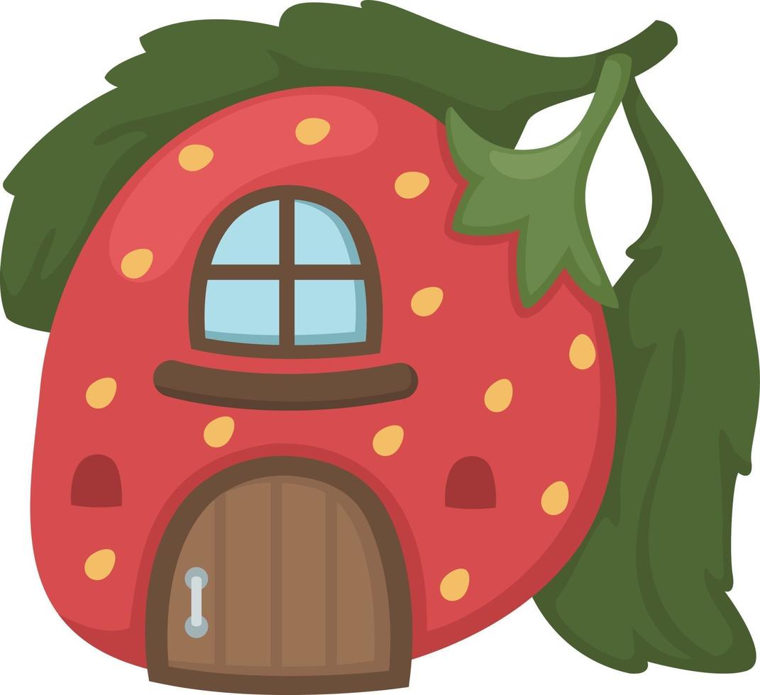 vecteur de maison aux fraises