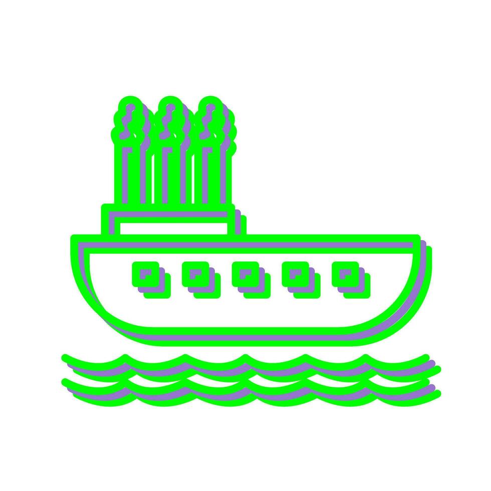 icône de vecteur de bateau à vapeur