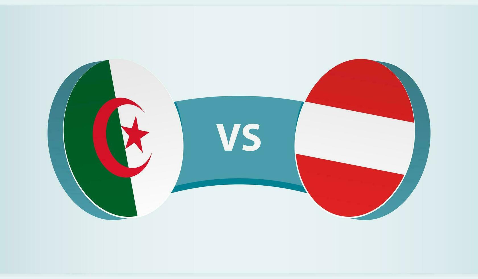 Algérie contre L'Autriche, équipe des sports compétition concept. vecteur