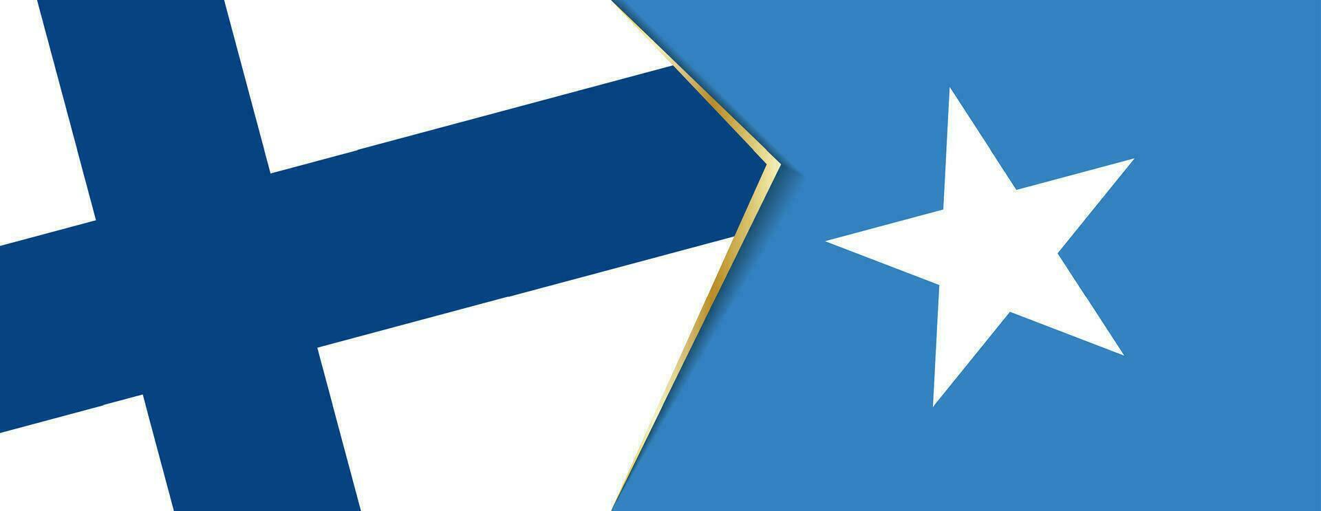 Finlande et Somalie drapeaux, deux vecteur drapeaux.