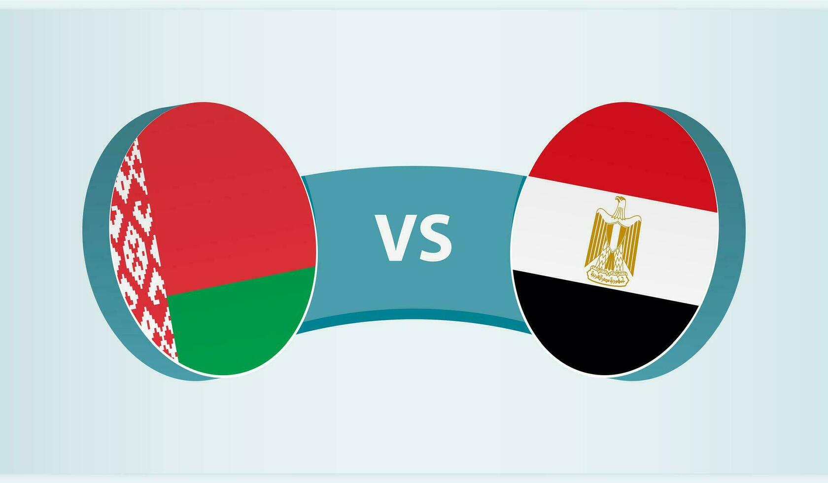 biélorussie contre Egypte, équipe des sports compétition concept. vecteur