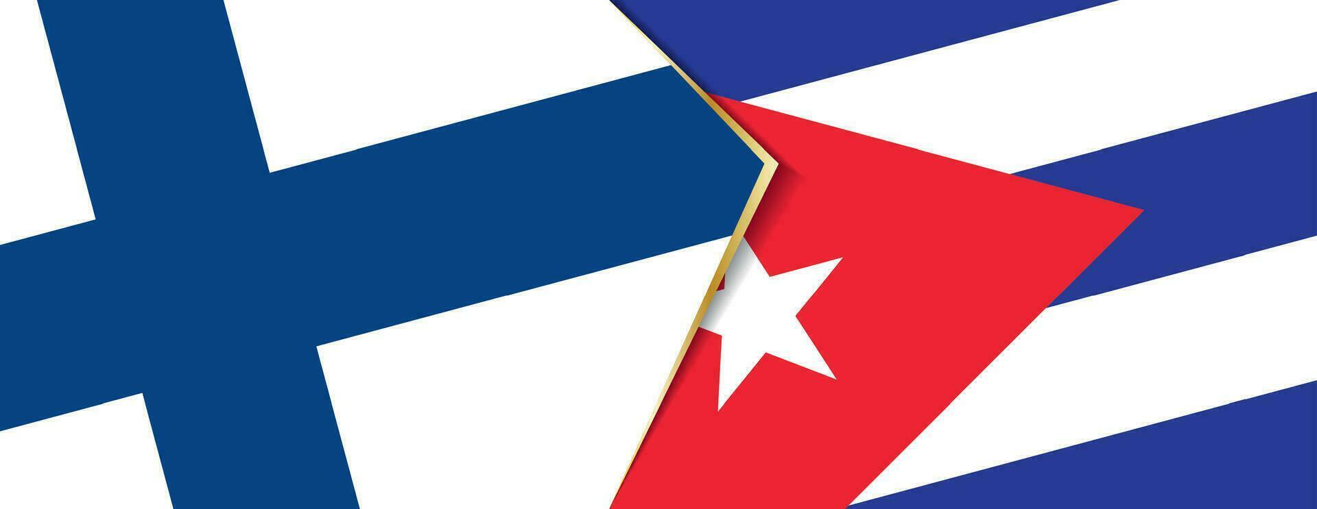 Finlande et Cuba drapeaux, deux vecteur drapeaux.