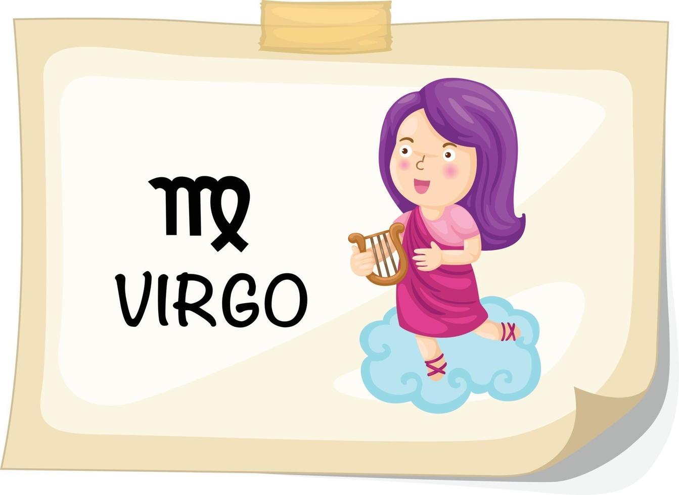 signes du zodiaque -virgo vector illustration