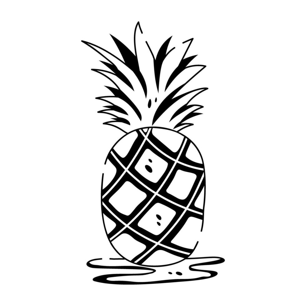 concepts d'ananas à la mode vecteur