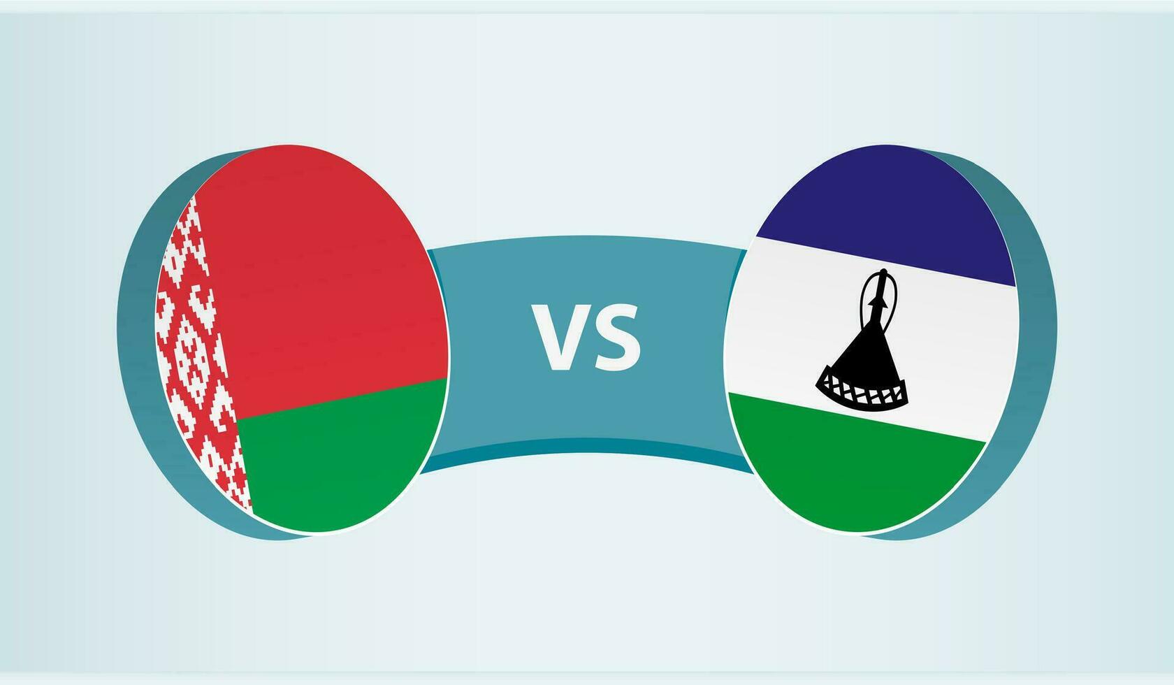 biélorussie contre Lesotho, équipe des sports compétition concept. vecteur