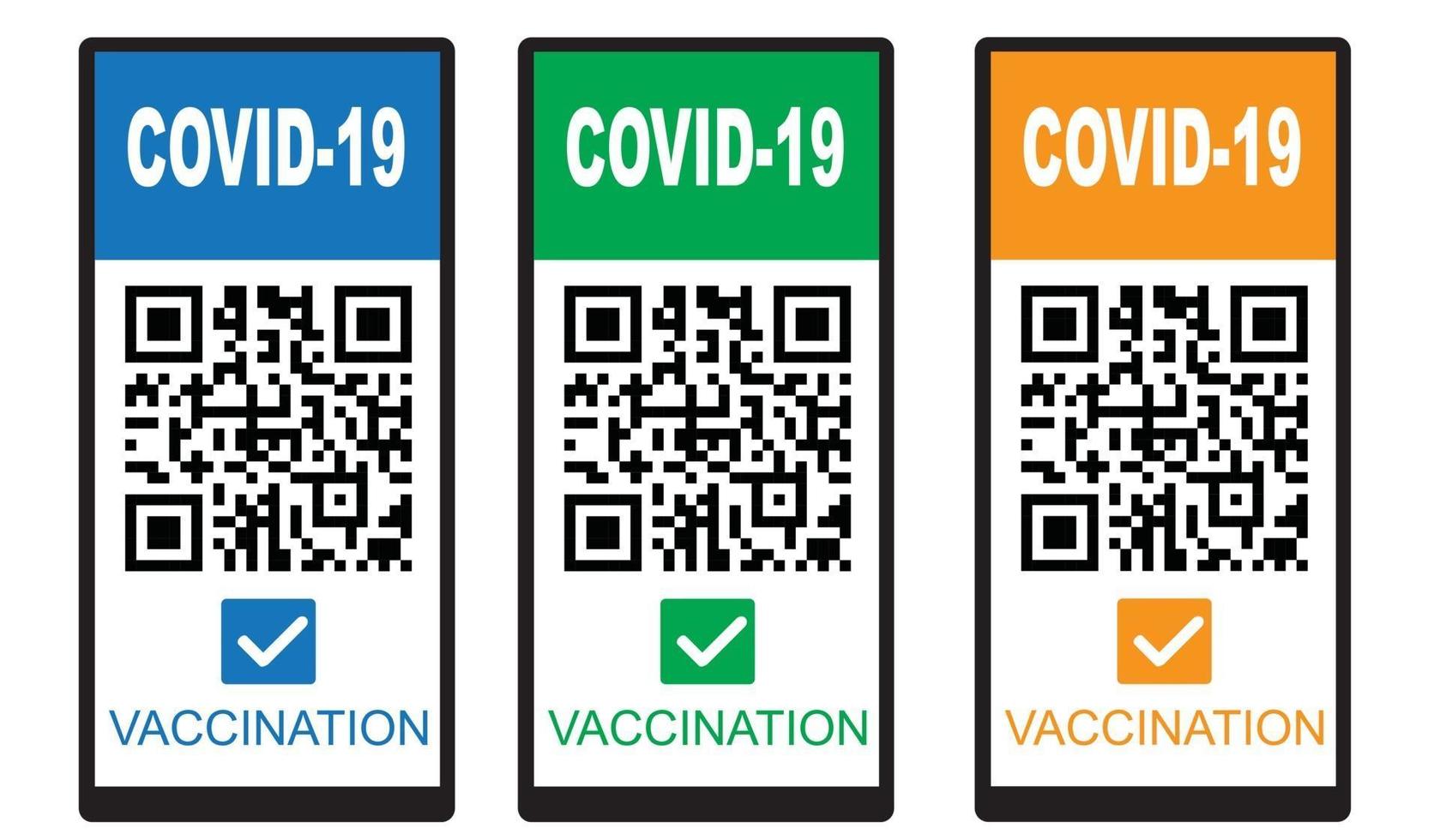 carte de vaccination covid. illustration vectorielle vecteur