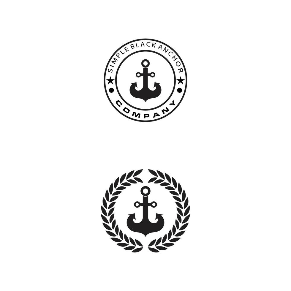 conception de symbole de vecteur de modèle de logo ancre