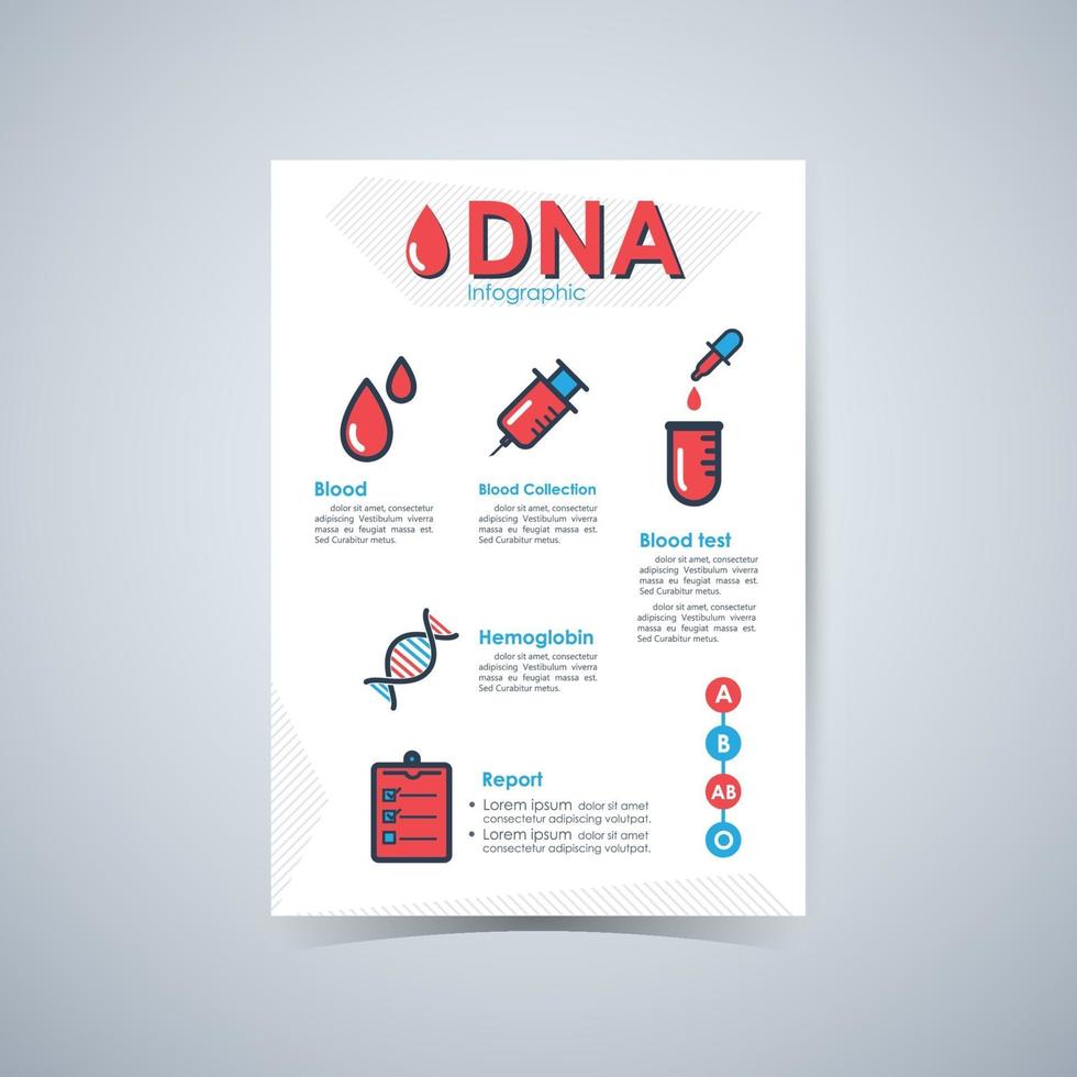 rapport d'infographie ADN. illustration vectorielle vecteur