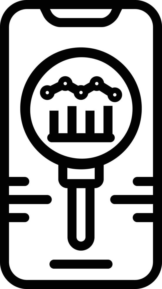 icône de ligne pour l'analyse des concurrents vecteur