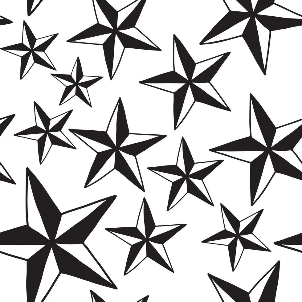 conception de modèle sans couture star - illustration vectorielle vecteur