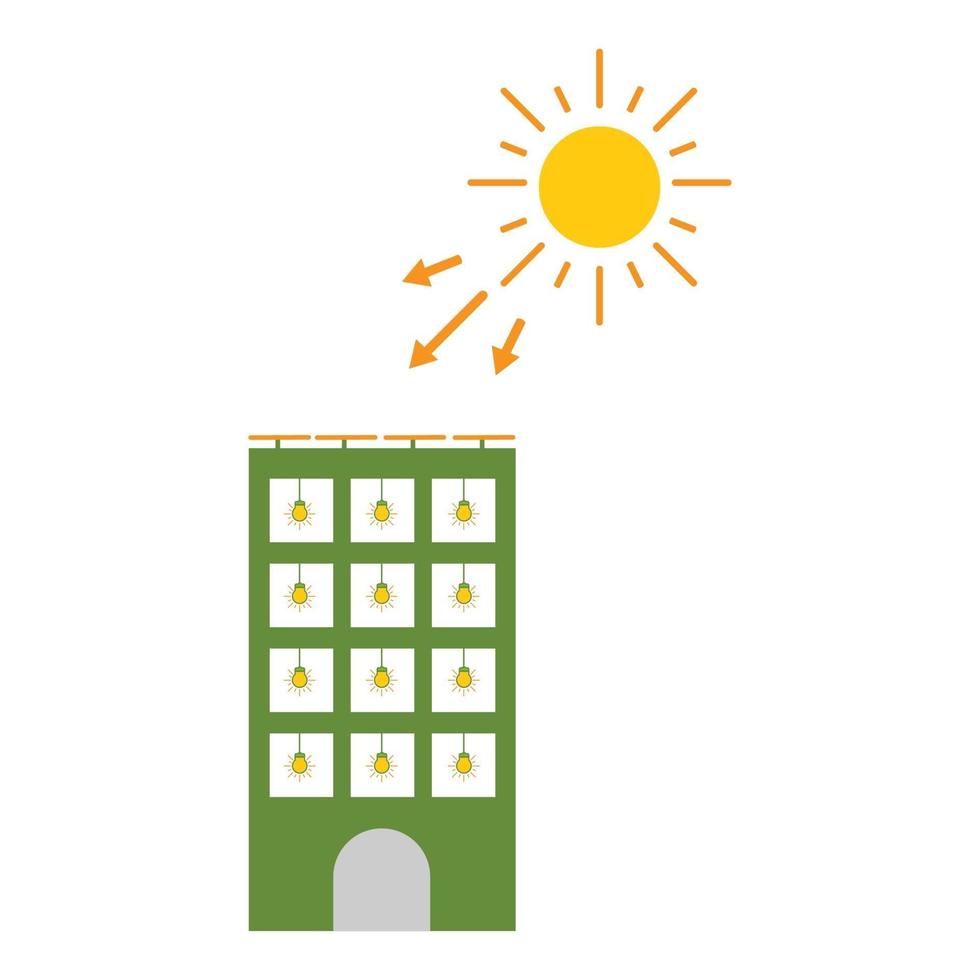 conception d'illustration de panneau solaire. illustration de vie écologique vecteur