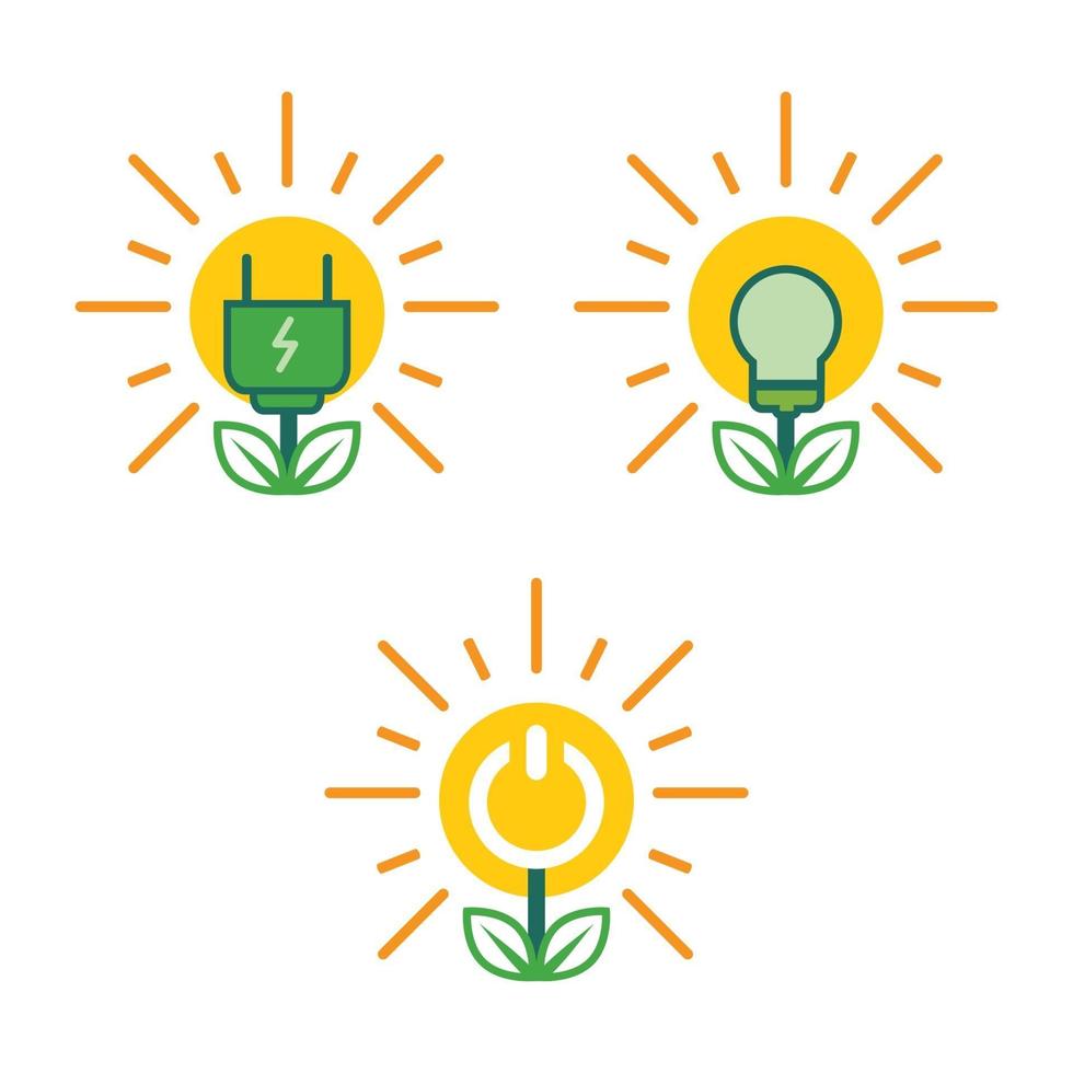 conception d'illustration d'énergie solaire. illustration de l'énergie renouvelable vecteur