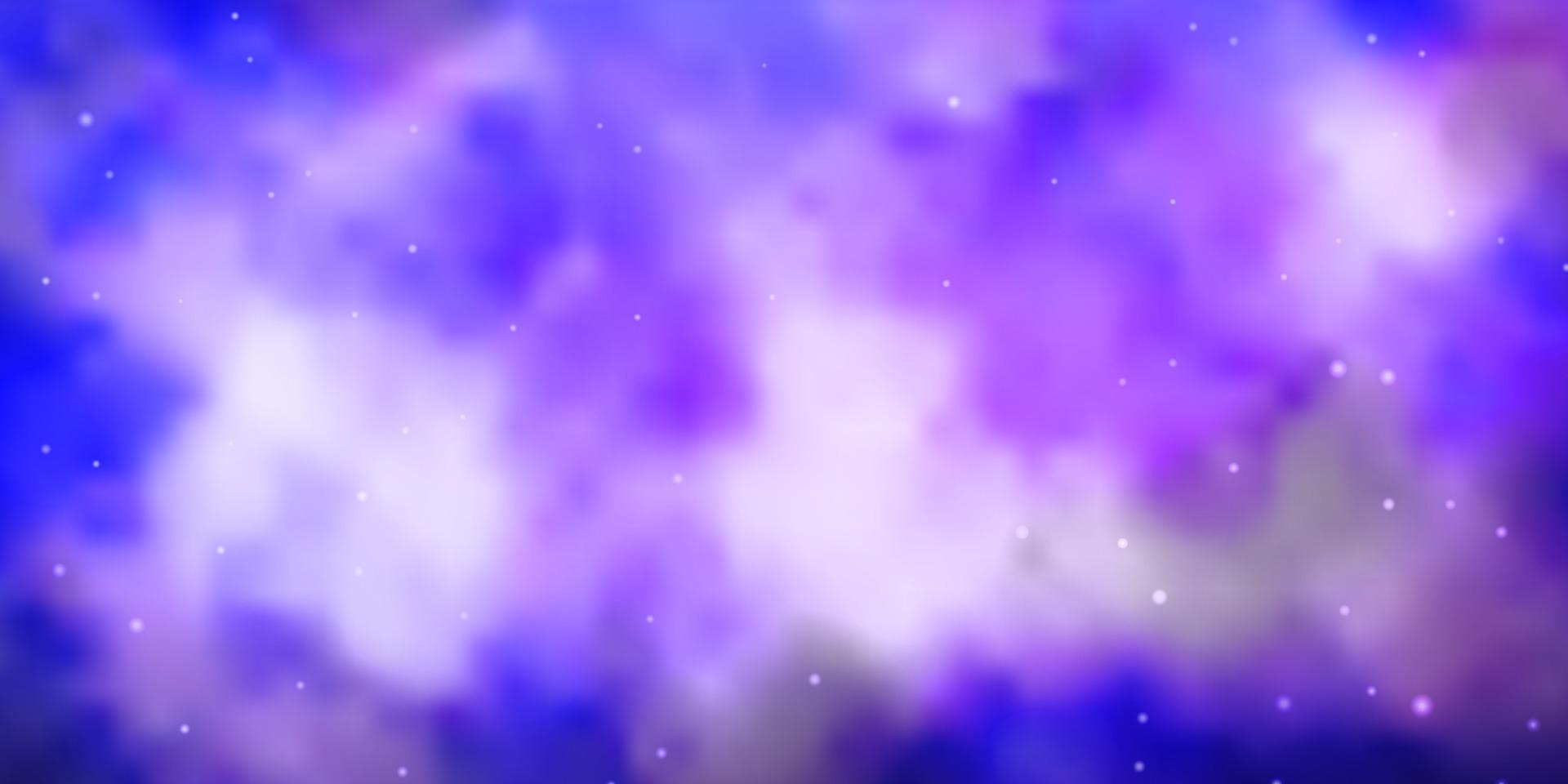 modèle vectoriel violet clair avec des étoiles abstraites.