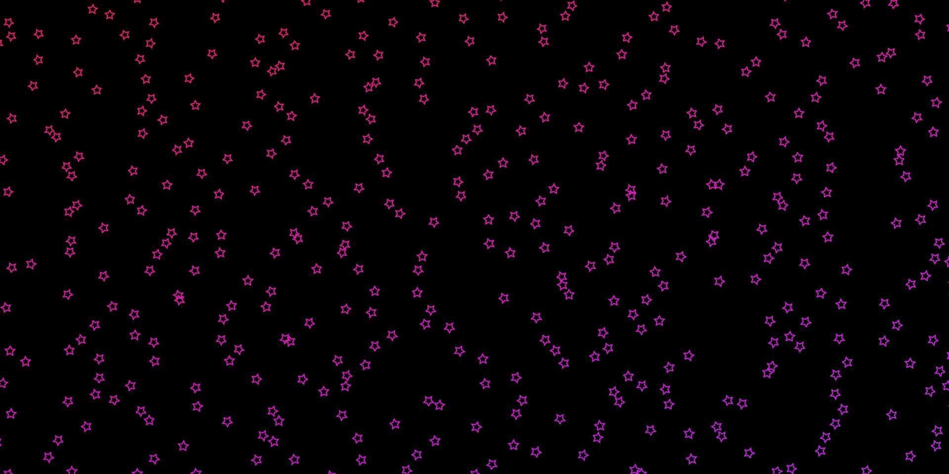 modèle vectoriel violet foncé, rose avec des étoiles abstraites.