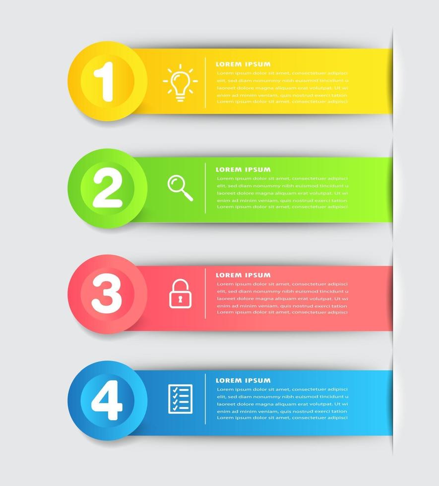 modèle de zone de texte moderne, bannière d'infographie vecteur