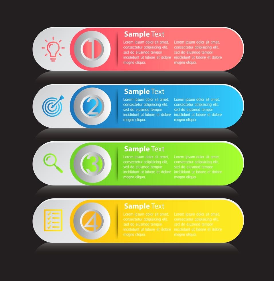 modèle de zone de texte moderne, bannière d'infographie vecteur