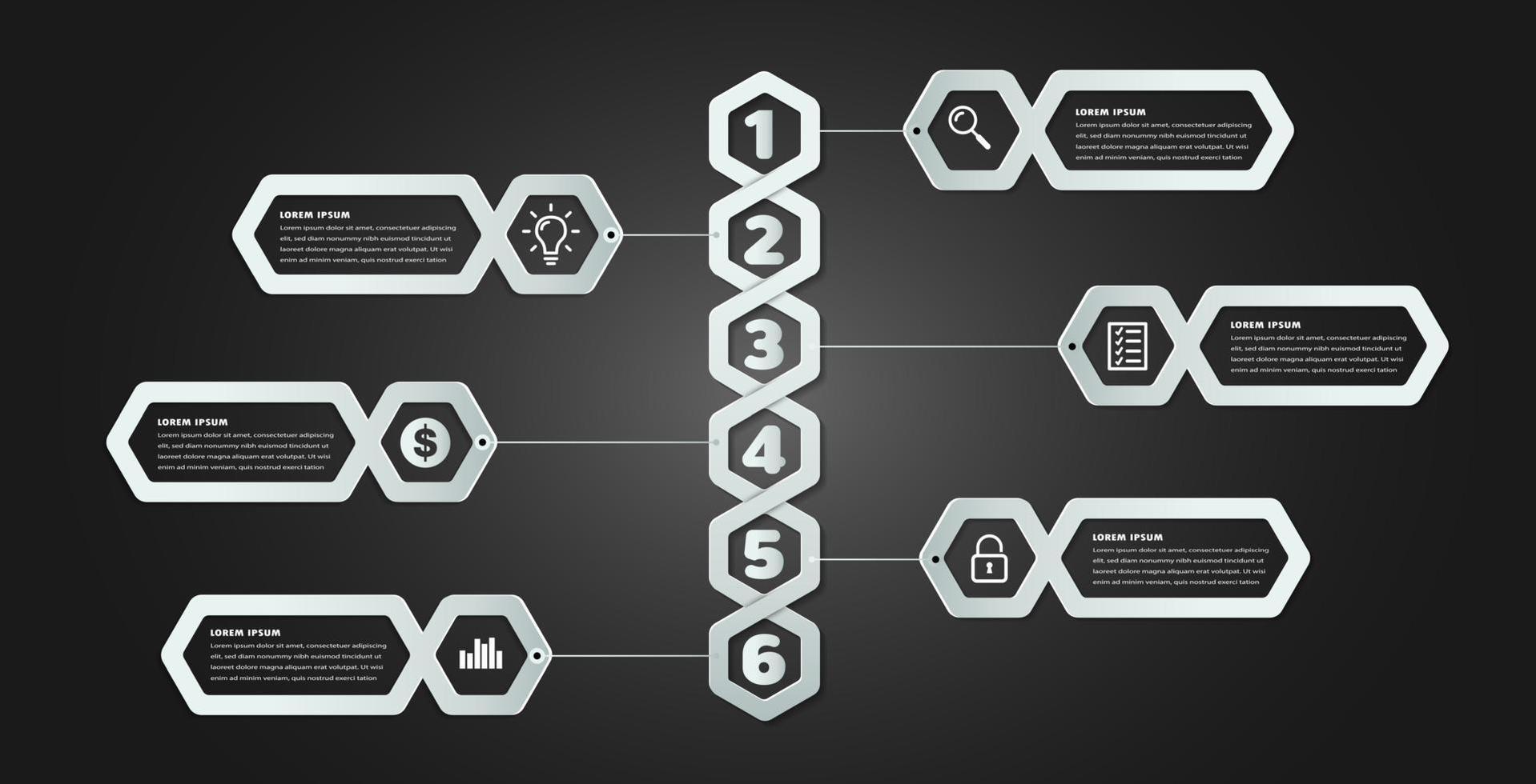 modèle de zone de texte moderne, bannière d'infographie vecteur