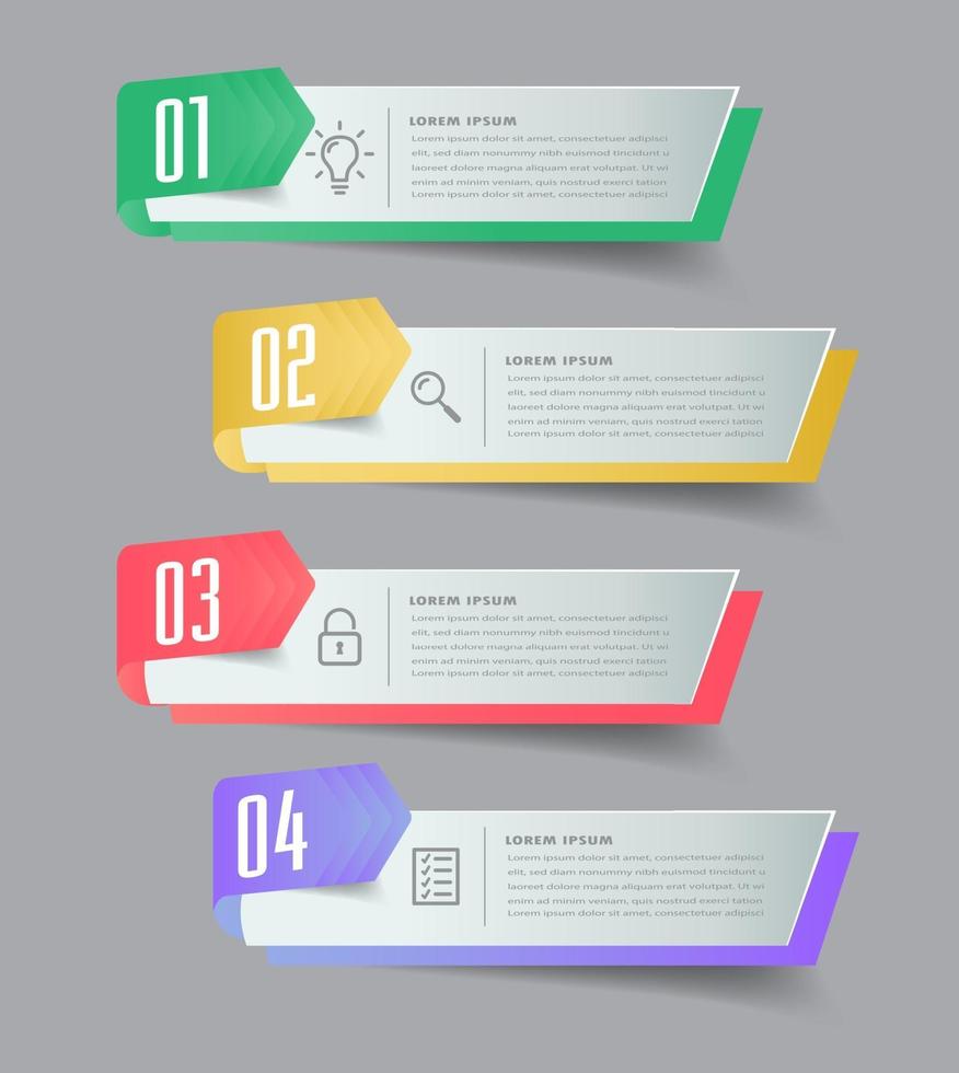 modèle de zone de texte moderne, bannière d'infographie vecteur