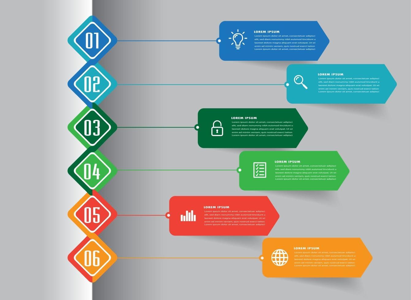 modèle de zone de texte moderne, bannière d'infographie vecteur