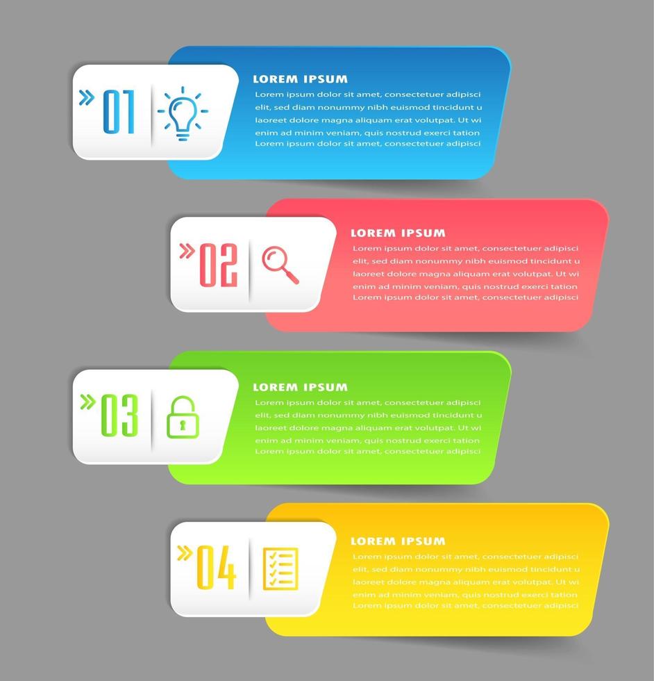 modèle de zone de texte moderne, bannière d'infographie vecteur