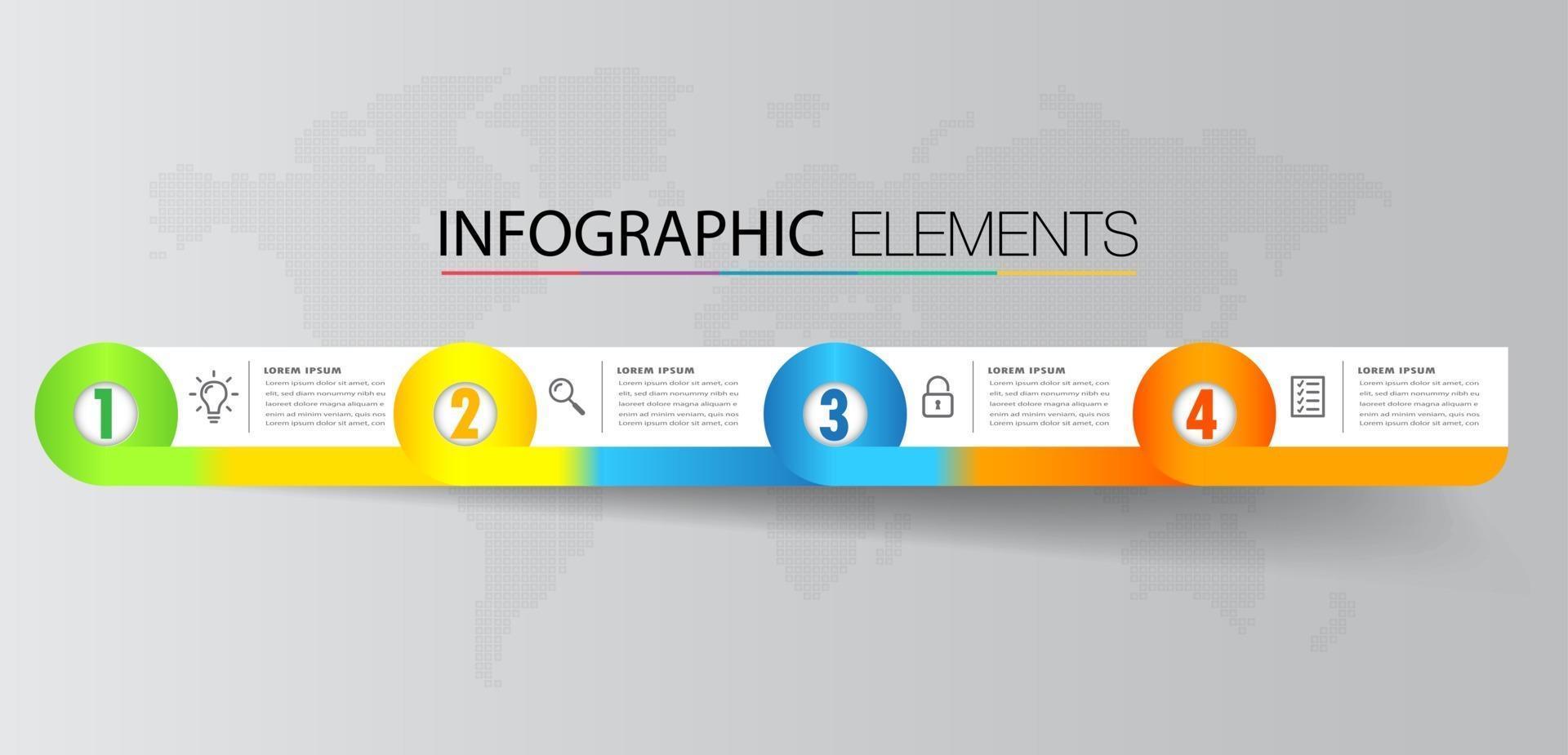 modèle de zone de texte moderne, bannière d'infographie vecteur