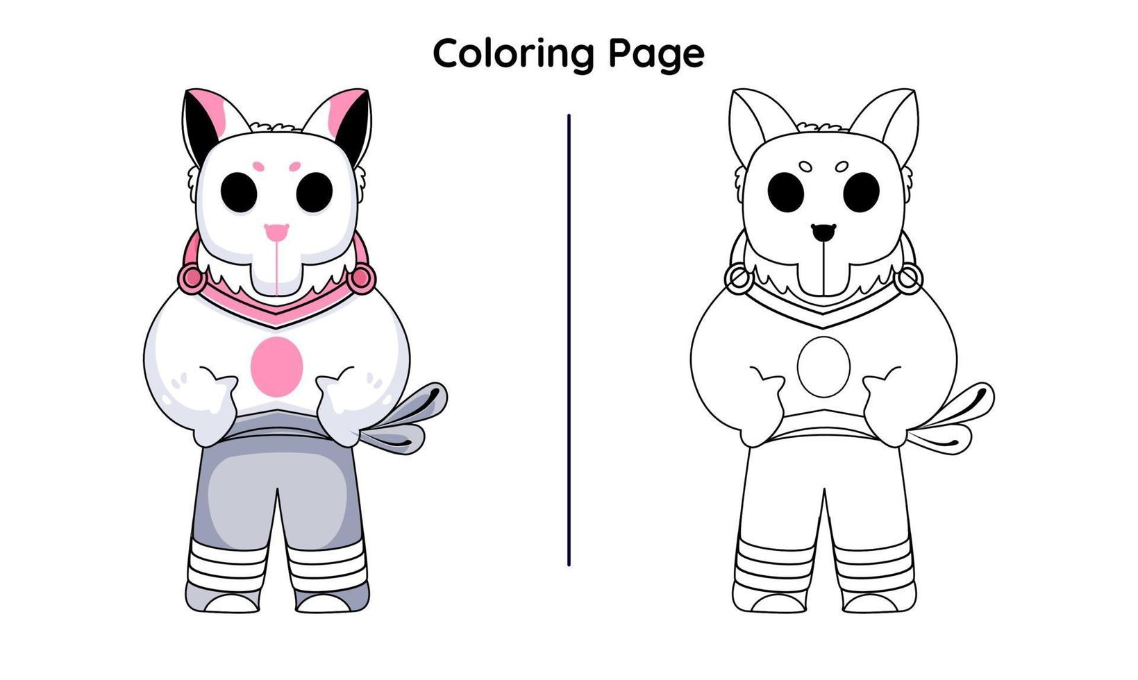 singe mignon avec la page de coloriage vecteur