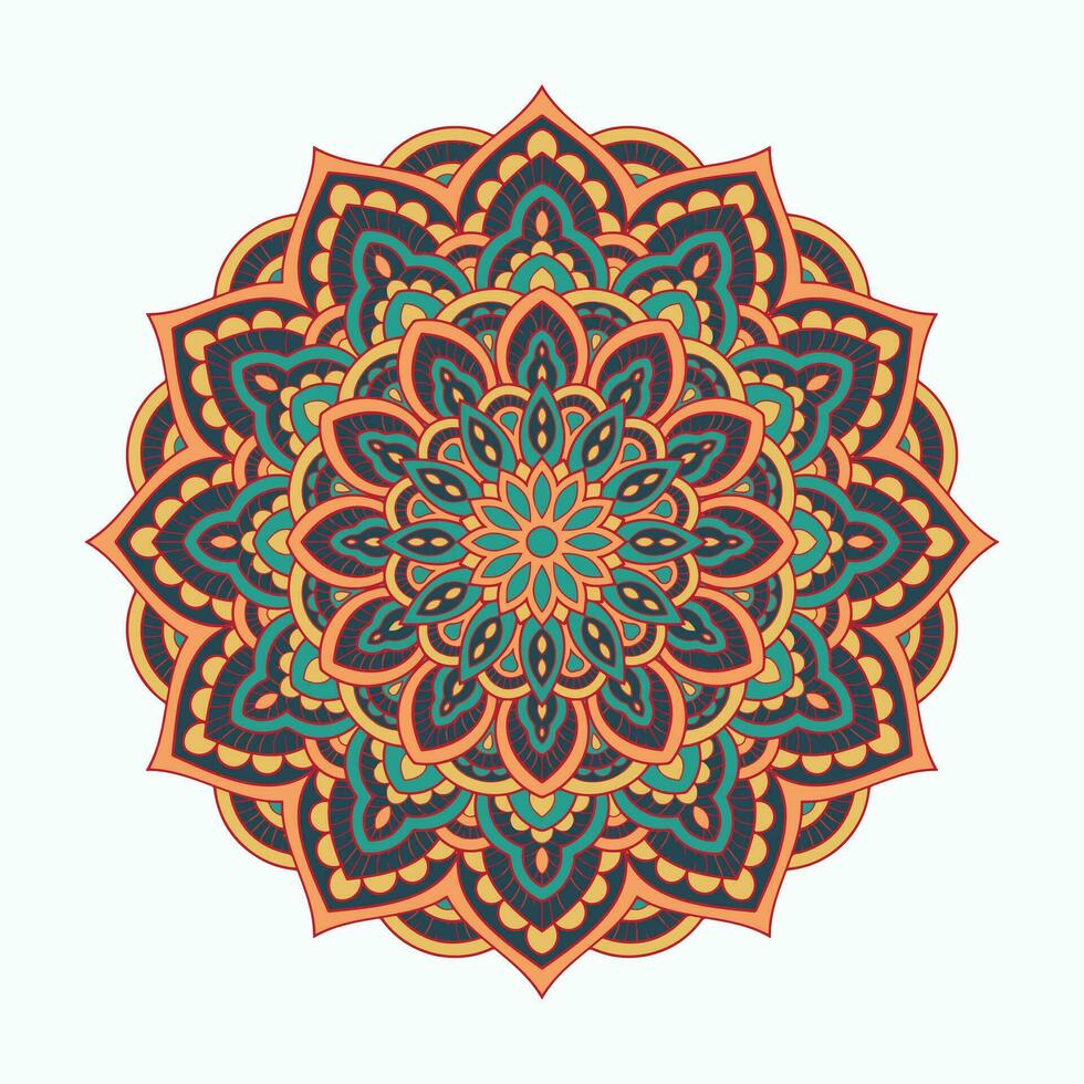 mandala. ethnique décoratif élément. main tiré toile de fond. Islam, arabe, Indien, ottoman motifs. vecteur