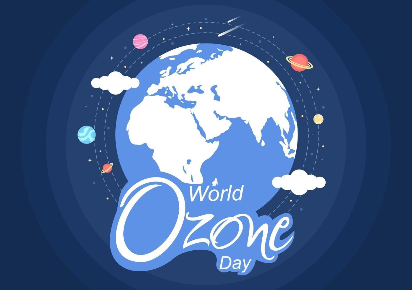 illustration vectorielle de la journée mondiale de l'ozone vecteur