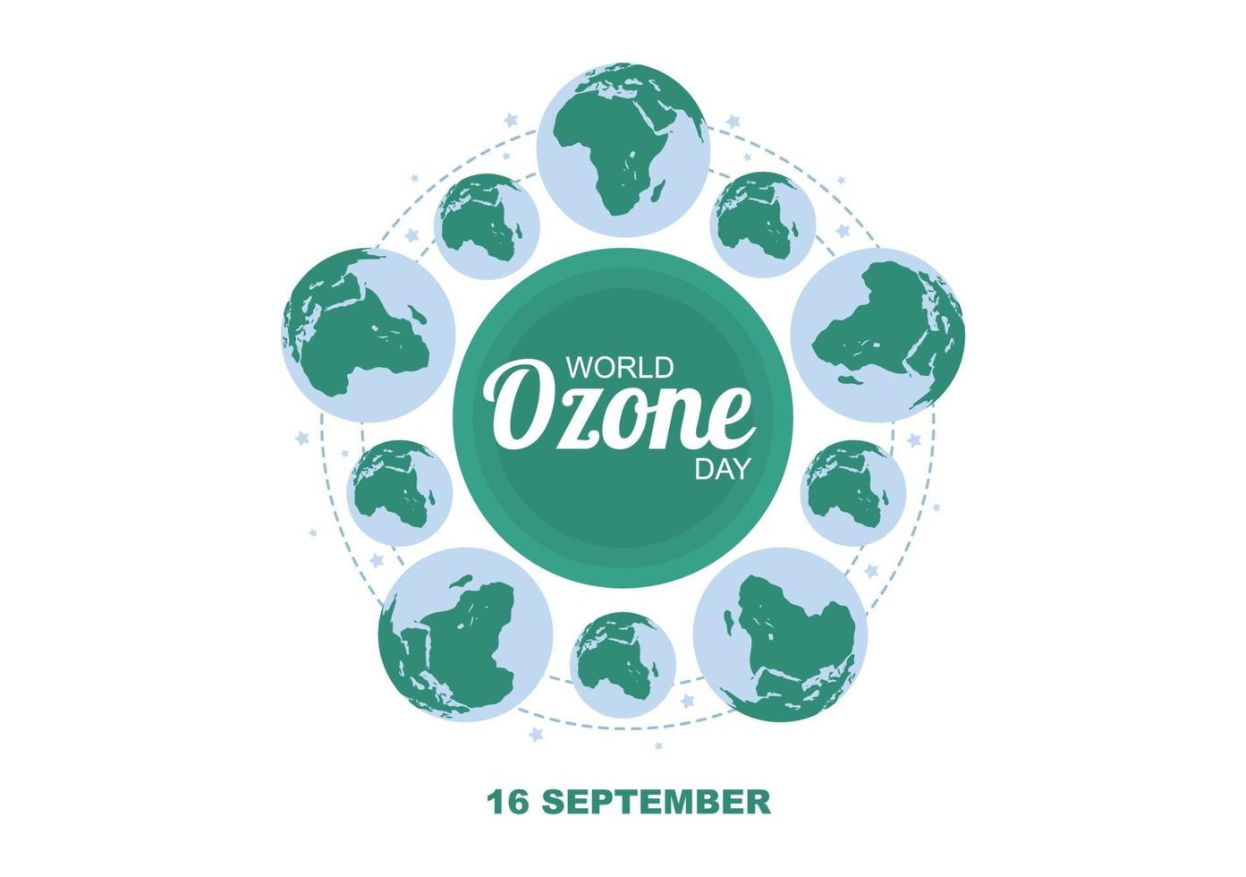 illustration vectorielle de la journée mondiale de l'ozone vecteur