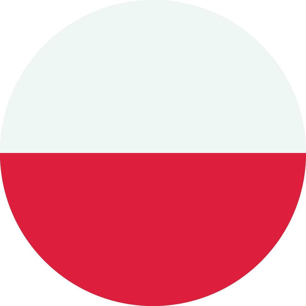 icône de vecteur de drapeau polonais rond isolé sur fond blanc. le drapeau  de la pologne dans un cercle. 5720233 Art vectoriel chez Vecteezy