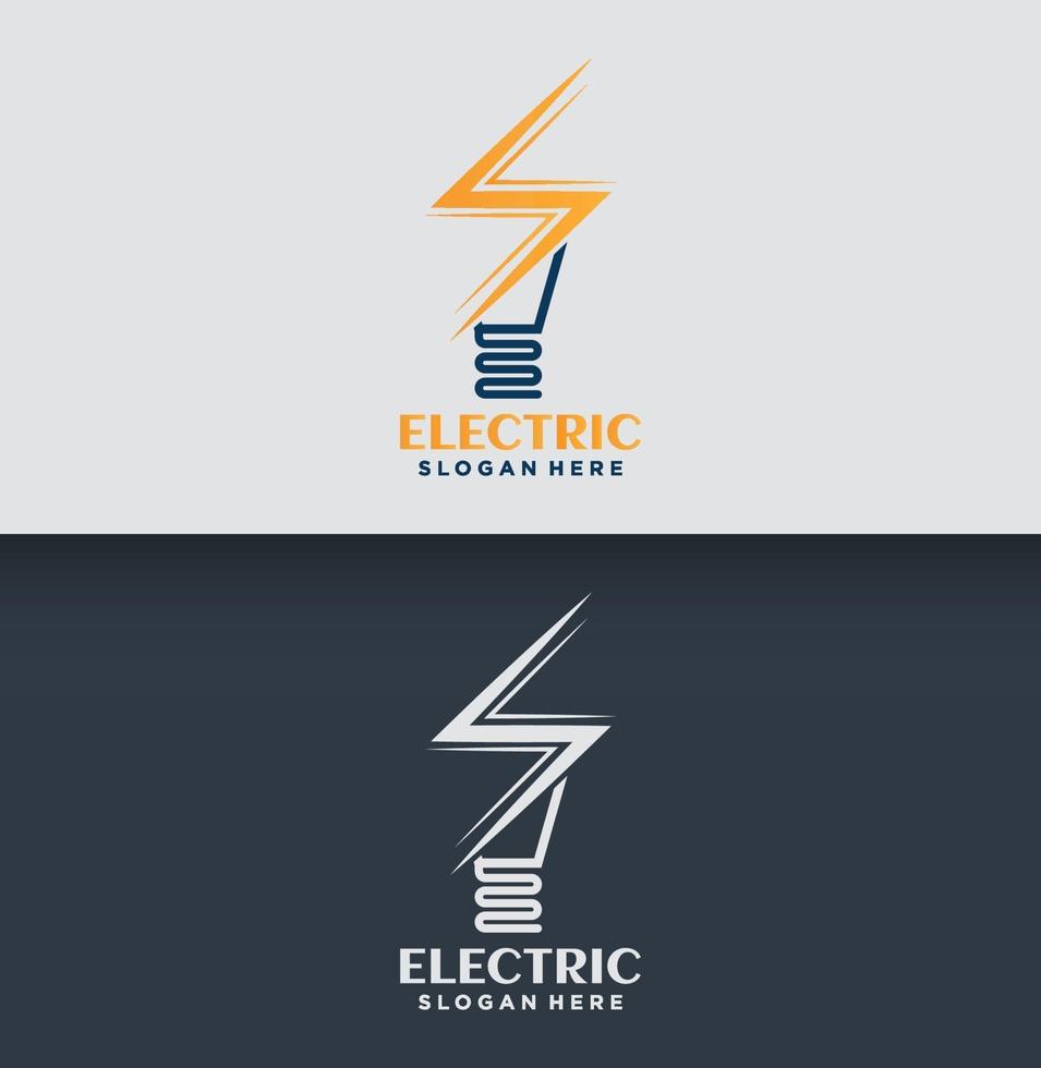 création de logo d'entreprise d'électricité vecteur