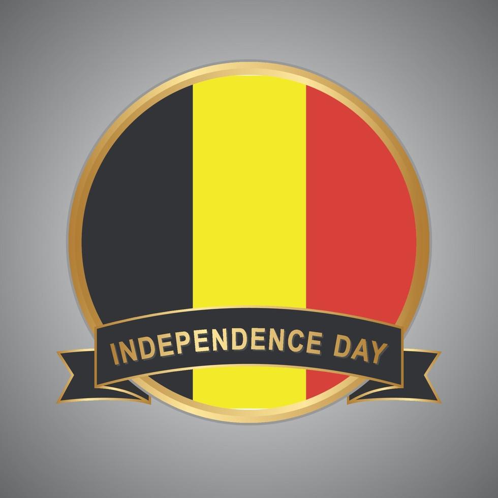 drapeau belge. fête de l'indépendance de la belgique vecteur