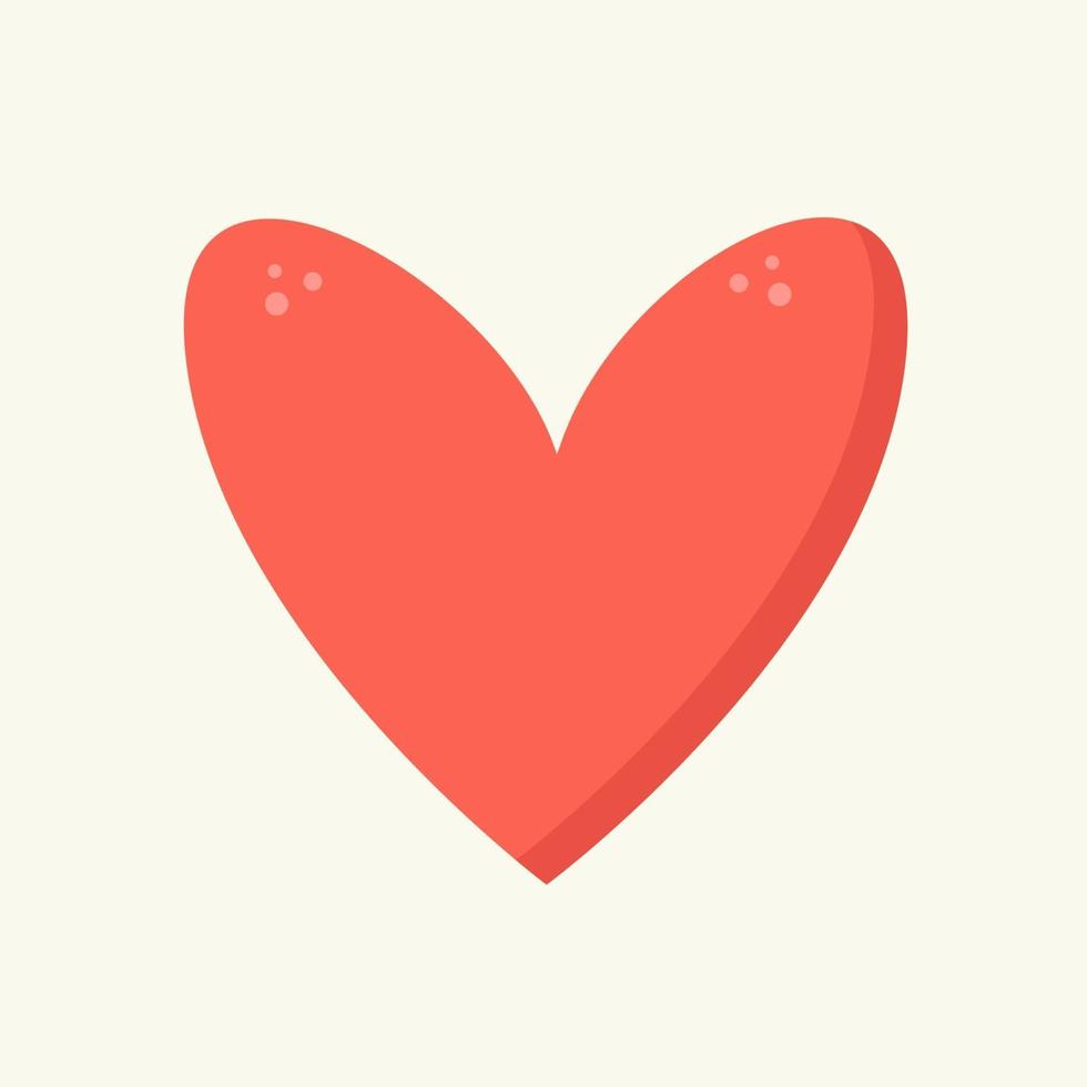 illustration vectorielle de coeur dessinés à la main dans un style plat vecteur