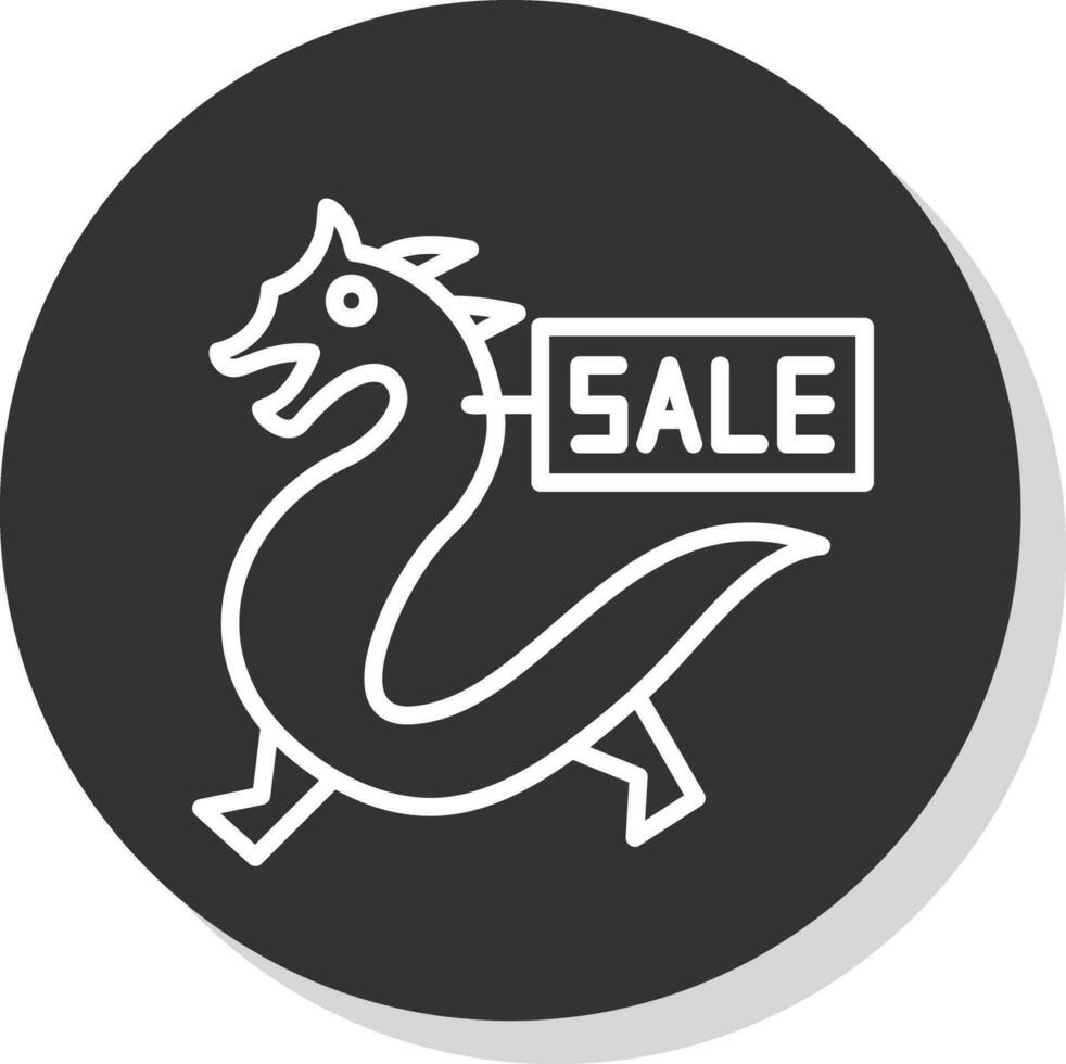 vente dragon vecteur icône conception